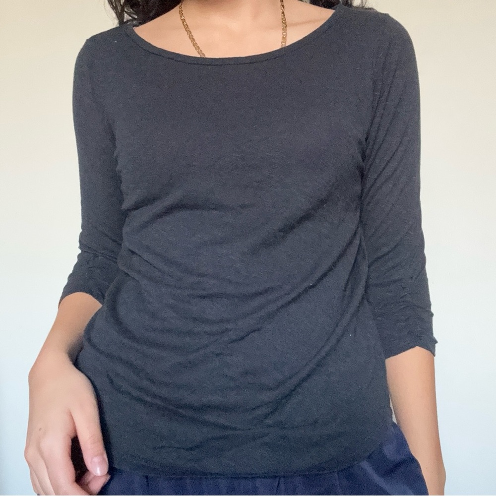 Black 3/4 Sleeve Shirt
